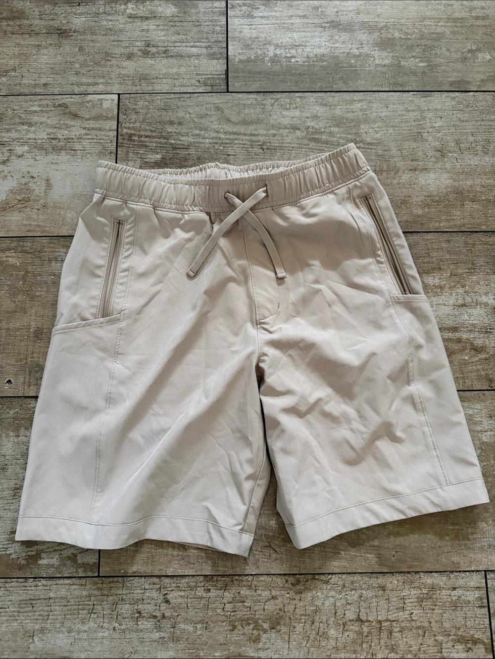 Abercrombie NWOT kids Light Beige Athletic Drawstring Shorts